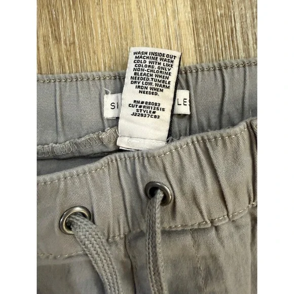 Sincerely Jules Womens Grey Wide Leg Drawstring Pants Raw Hem Size S J22937C93 - Picture 3 of 10